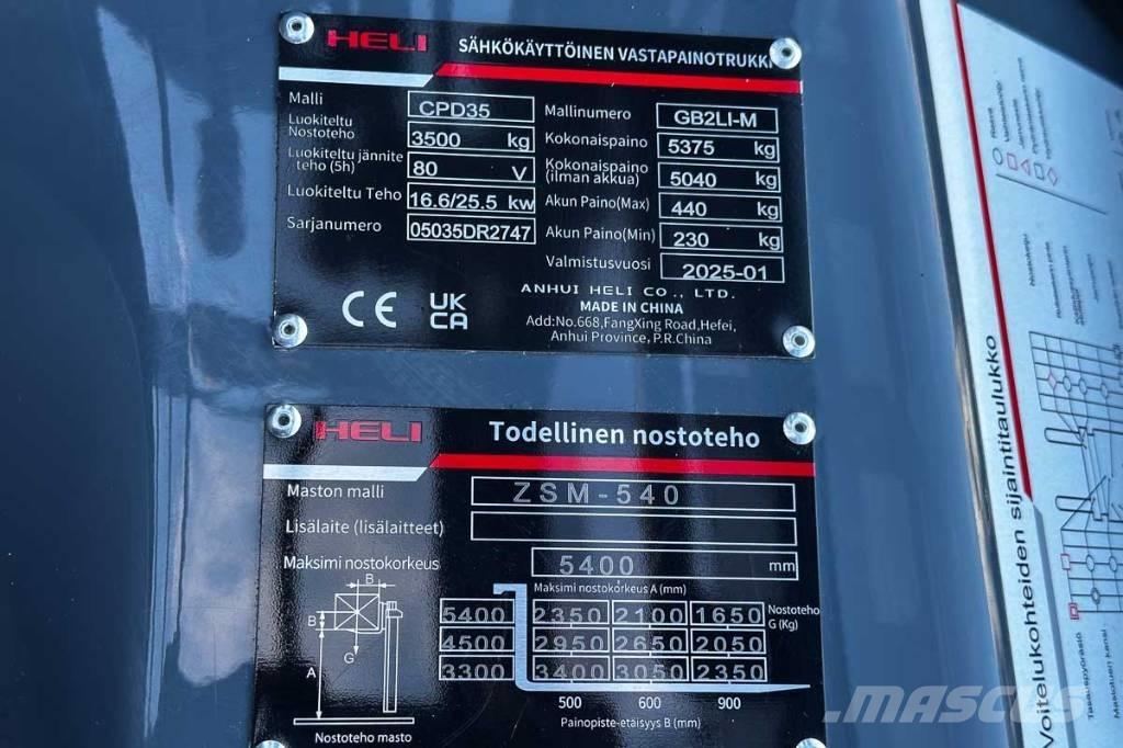 Heli CPD 35 Elektriske trucker