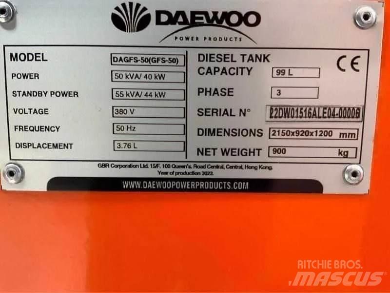 Daewoo DAGFS-50 Diesel Generatorer