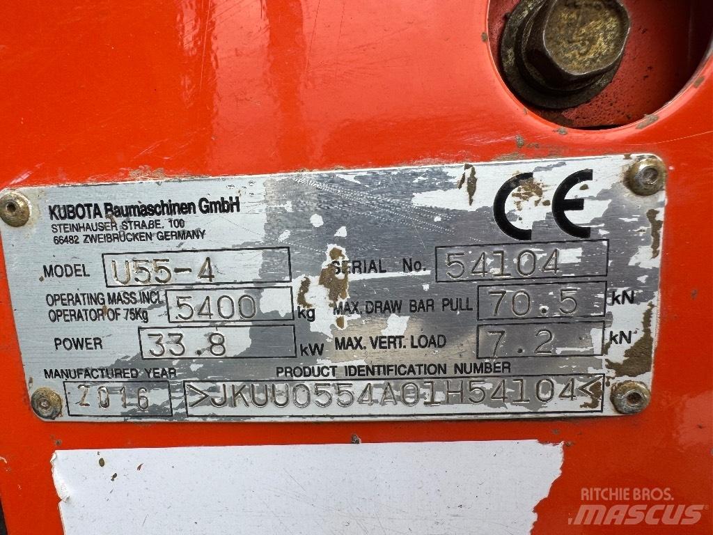 Kubota U 55-4 Minigravere <7t