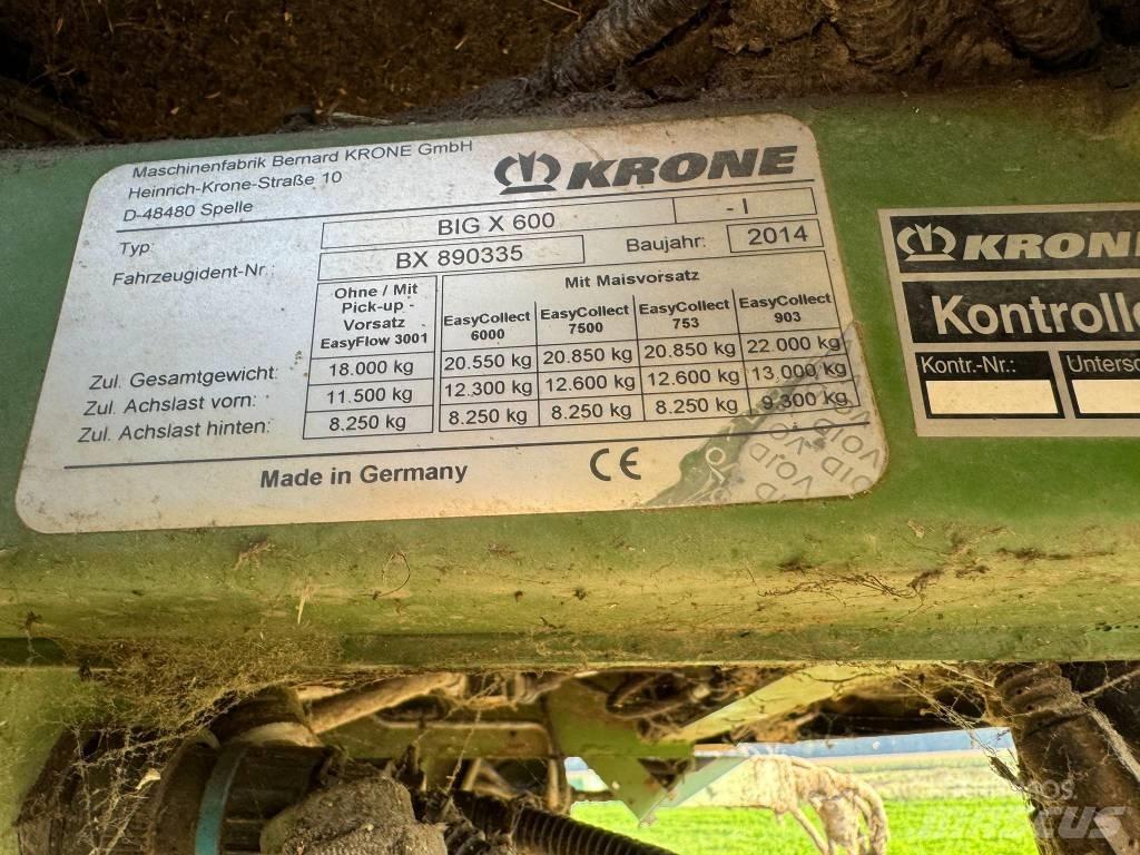 Krone Big X 600 Selvdrevne fôrhøstere