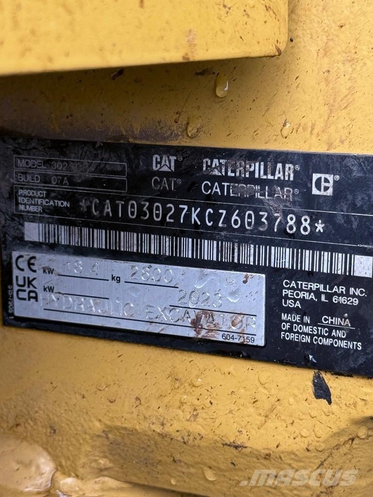 CAT 302.7 CR Minigravere <7t