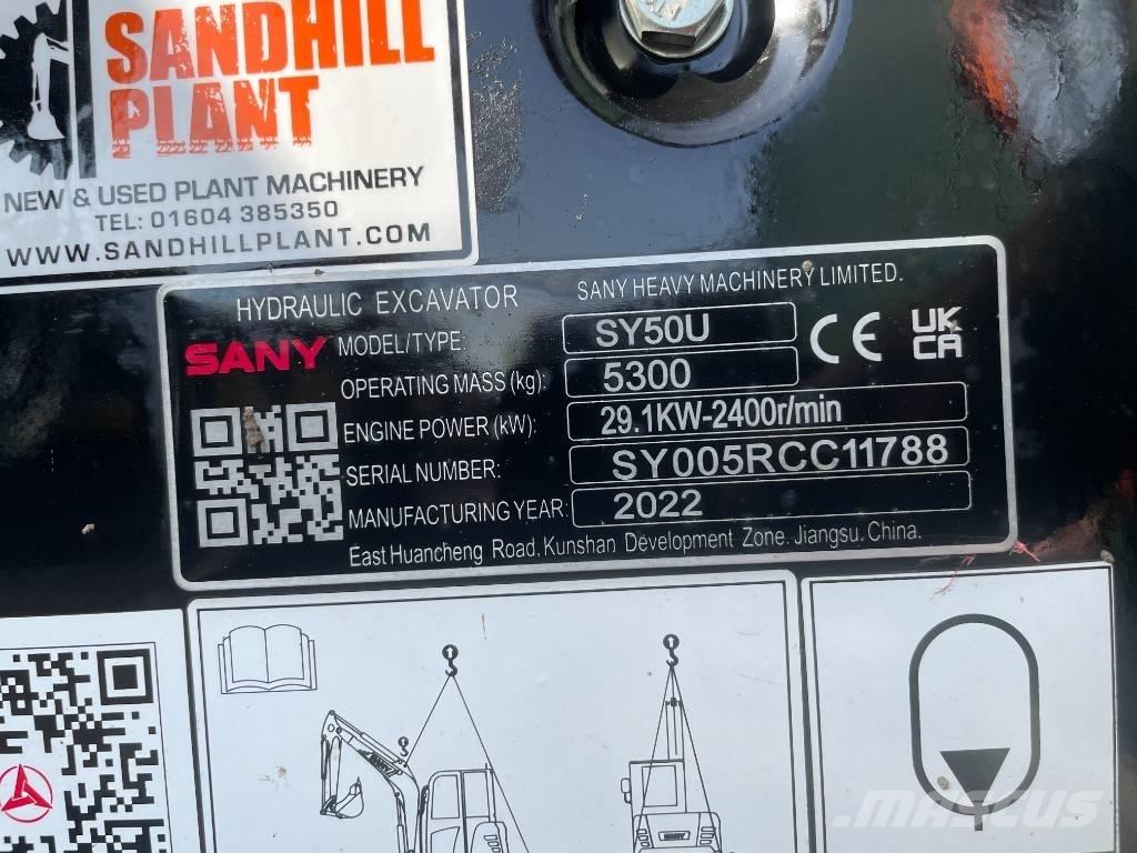 Sany SY 50 U Minigravere <7t