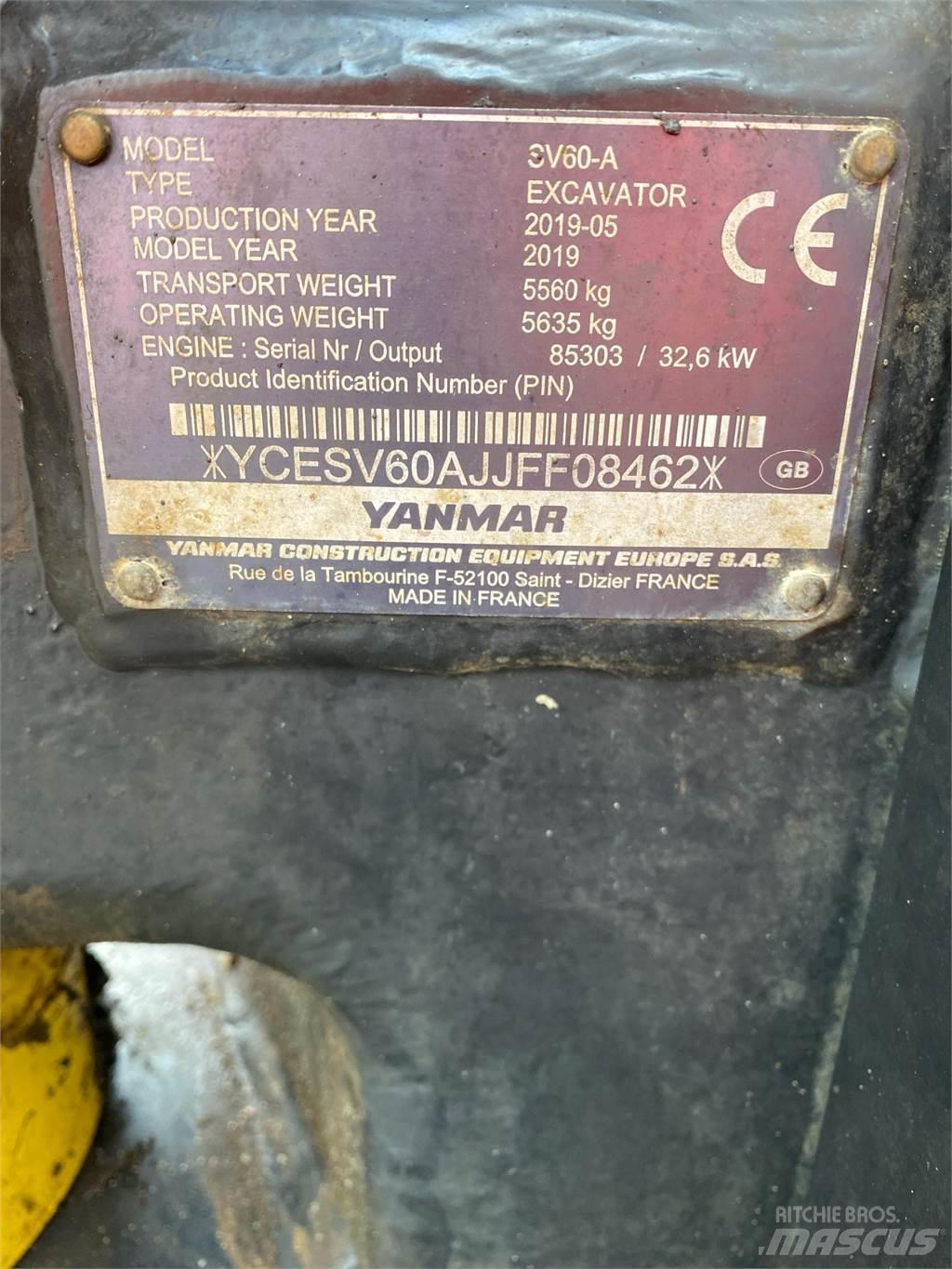 Yanmar SV60 Minigravere <7t