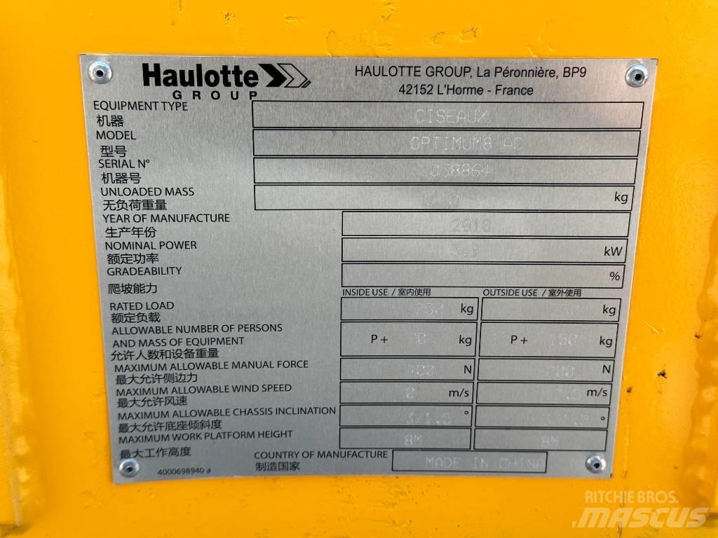 Haulotte OPTIMUM 8 Sakselifter