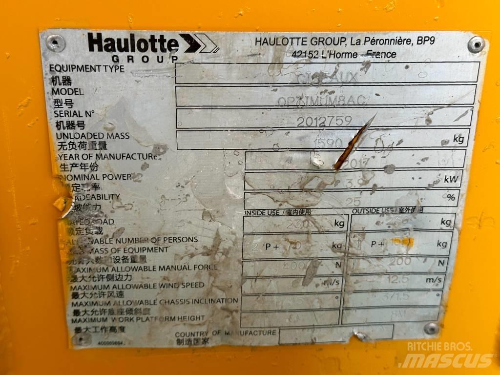 Haulotte OPTIMUM 8 Sakselifter