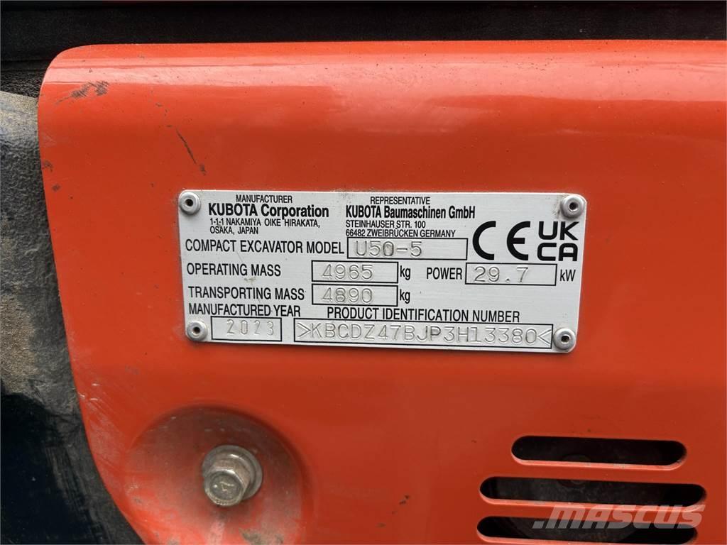 Kubota U50-5 Minigravere <7t