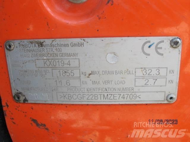 Kubota KX 019-4 Minigravere <7t