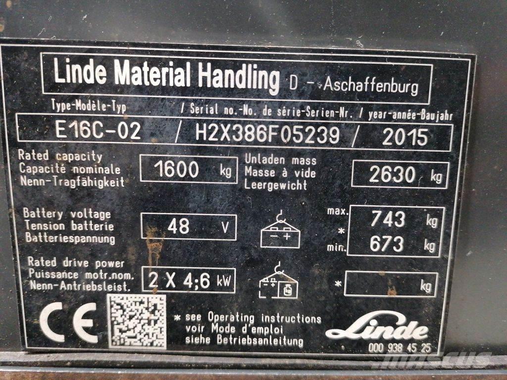 Linde E16C-02 Elektriske trucker
