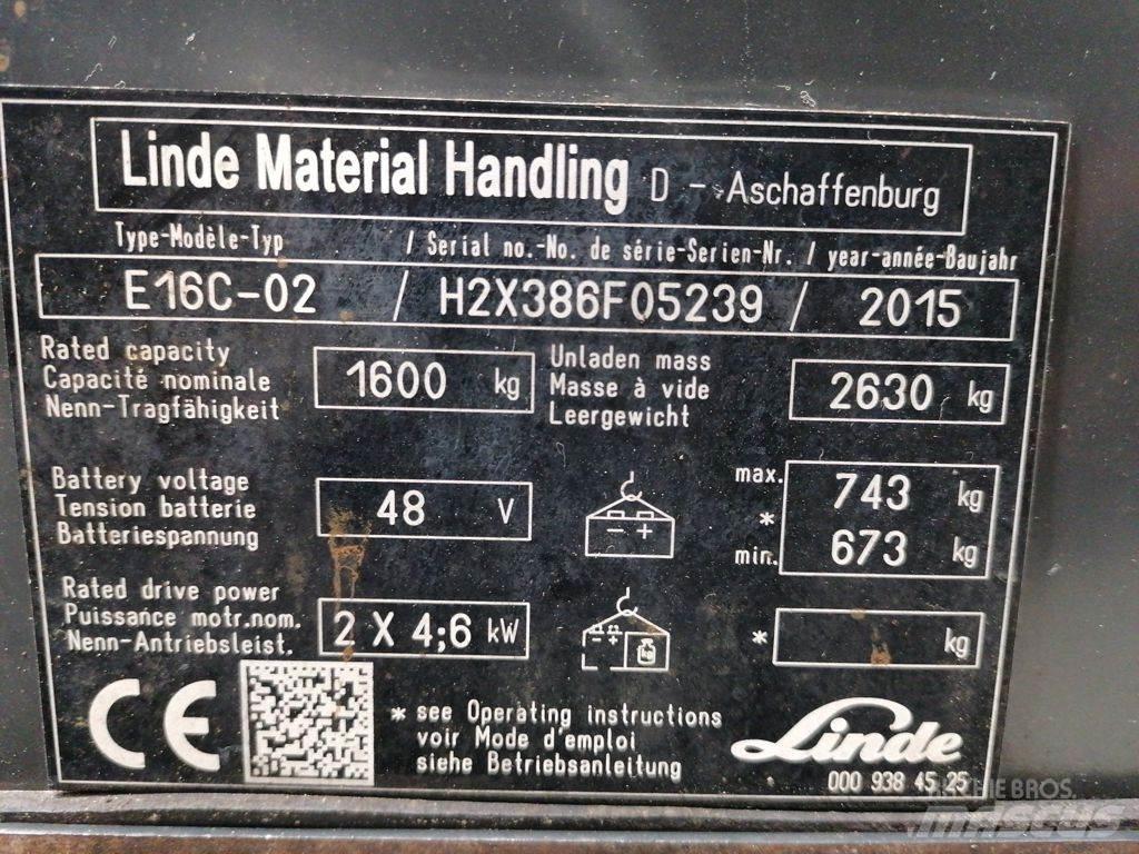 Linde E16C-02 Elektriske trucker