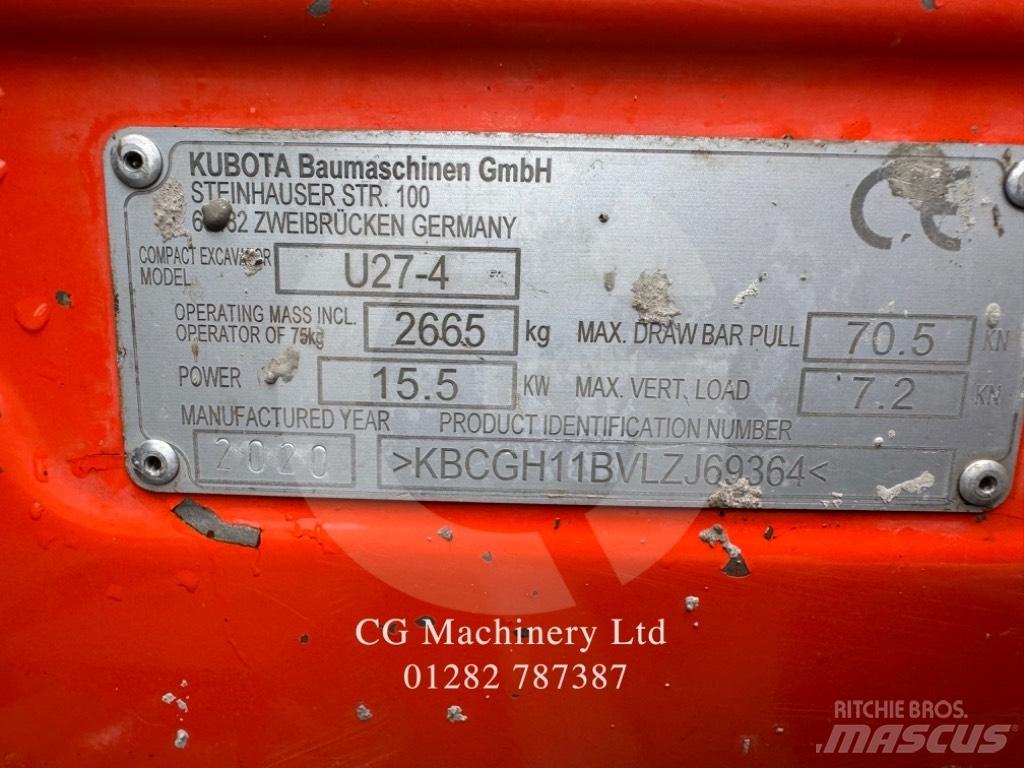 Kubota U 27-4 Minigravere <7t
