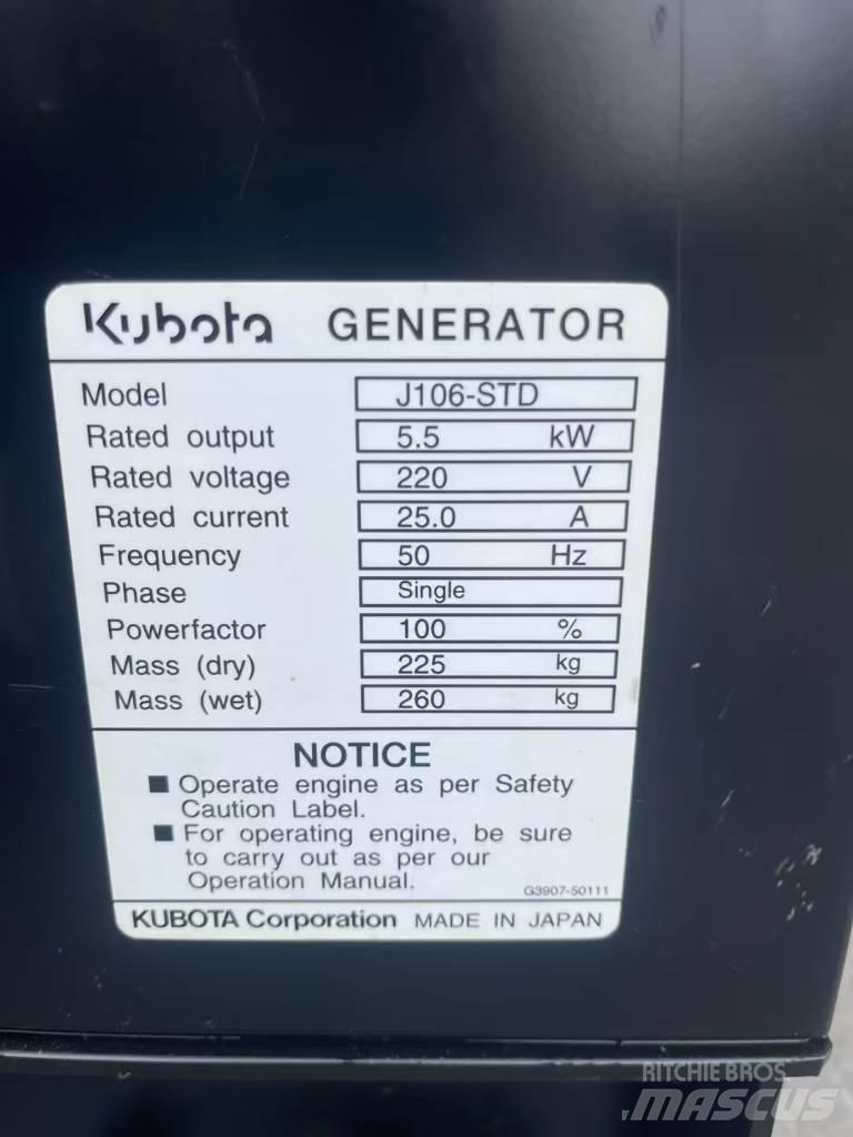 Kubota J106 Diesel Generatorer