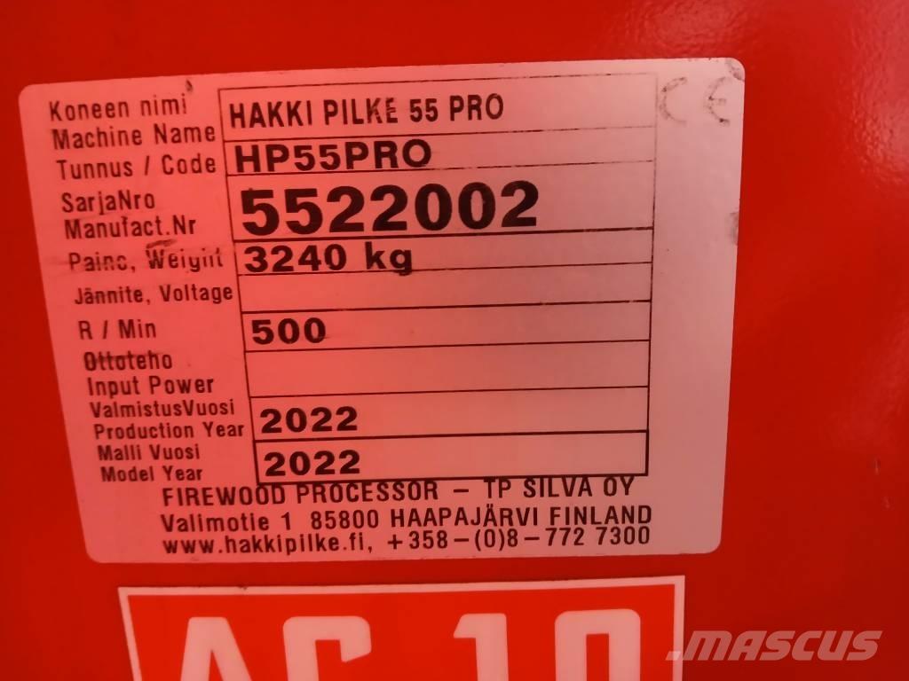 Hakki Pilke 55 Pro Vedkløvere, kappemaskiner og flismaskiner