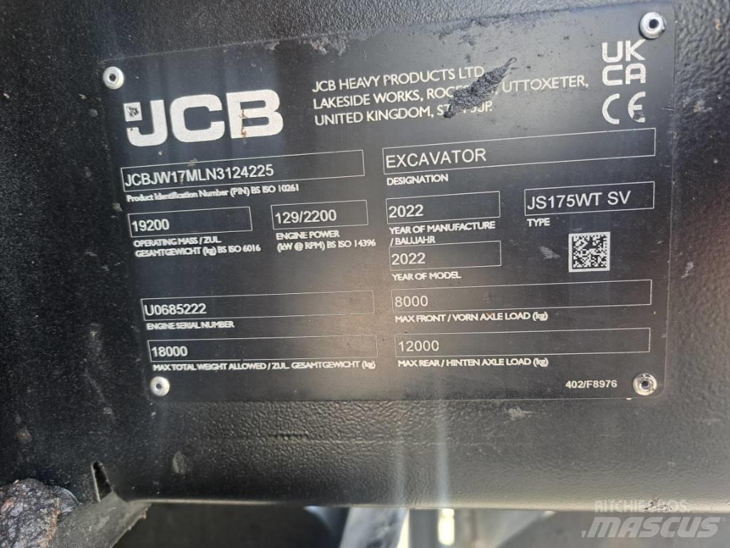 JCB JS175W TAB Hjulgravere