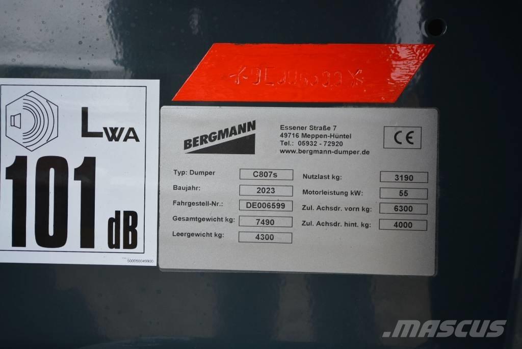 Bergmann C 807 s Rammestyrte Dumpere