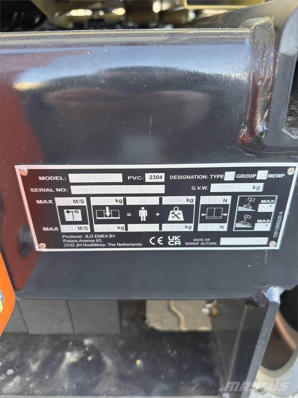 JLG ES2646 Sakselifter