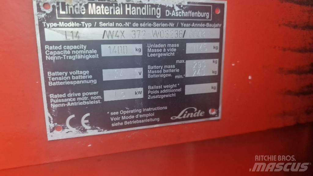 Linde L14APi-372 Lavtløftende truck med platform