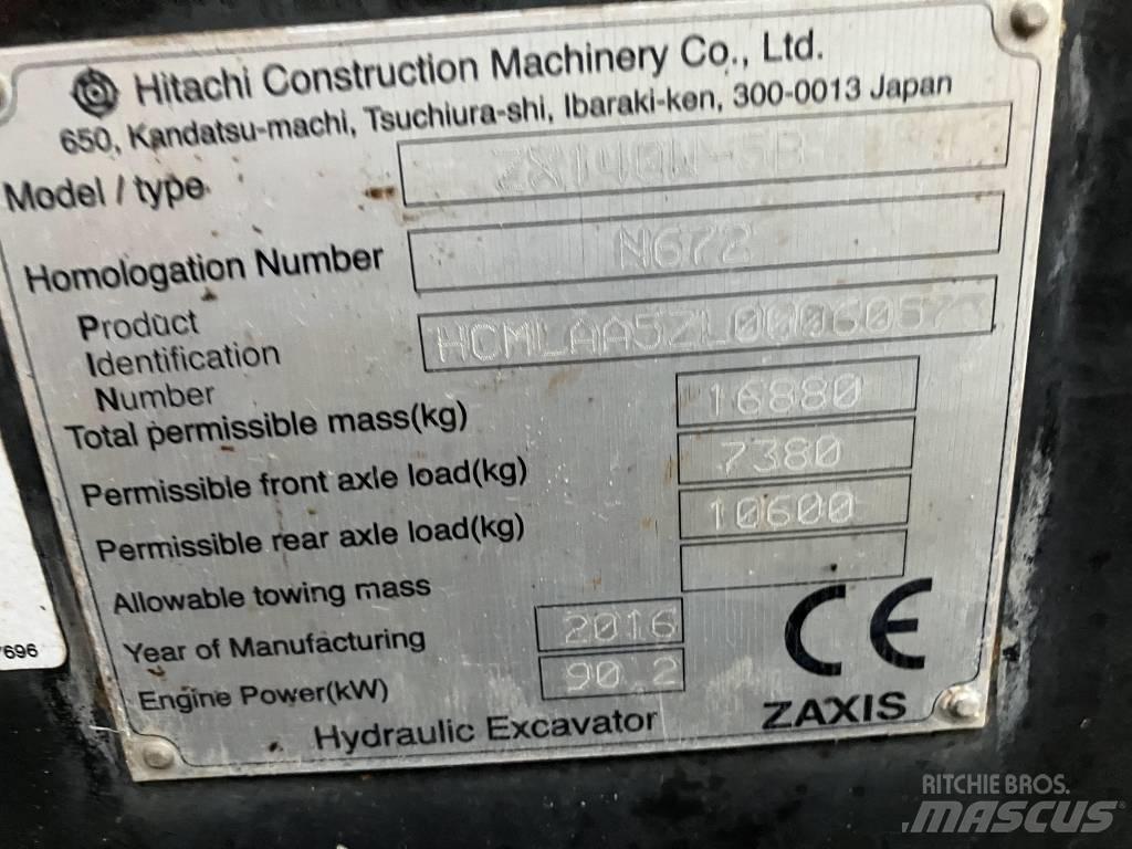 Hitachi ZX140-5B Hjulgravere