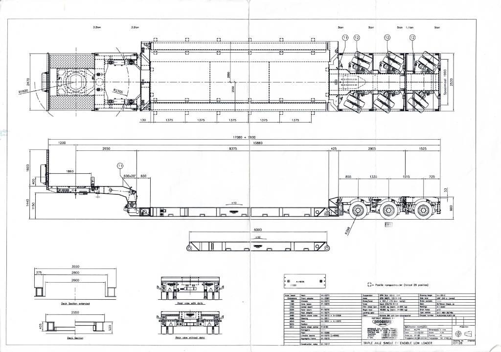 Broshuis Low loader Brønnhenger semi