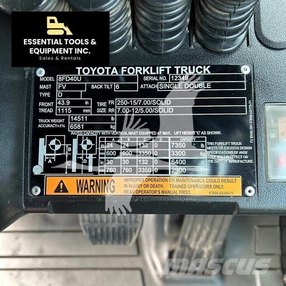 Toyota 8FD40U Diesel Trucker