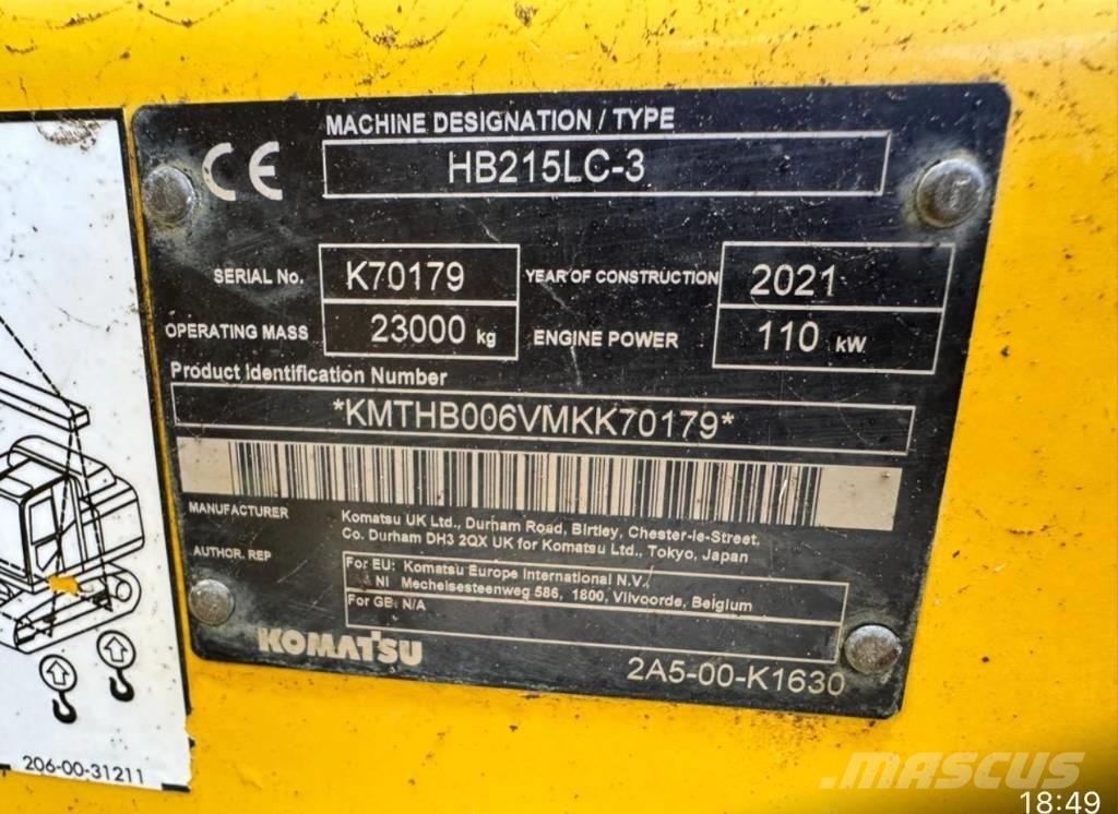 Komatsu HB 215LC-3 Beltegraver
