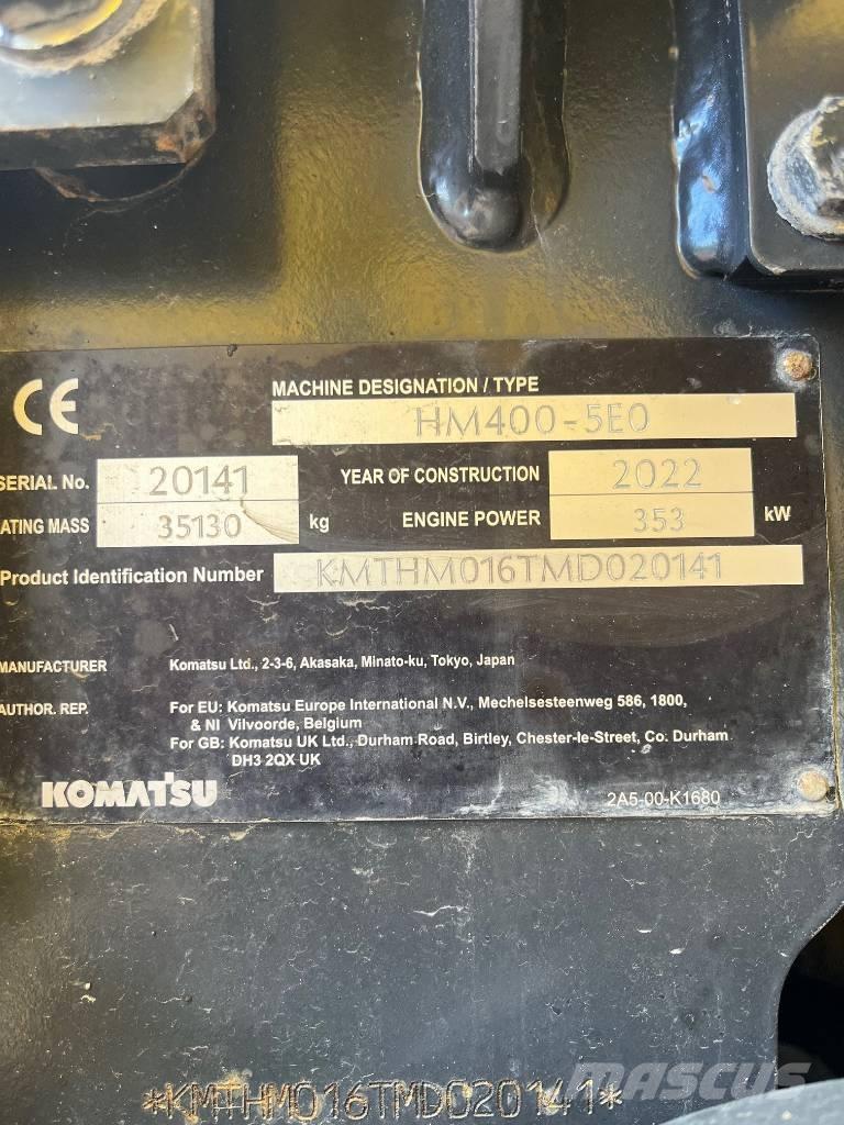 Komatsu HM400-5E0 Rammestyrte Dumpere