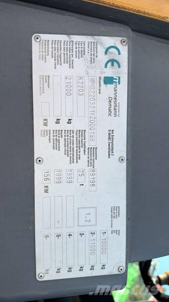 GRUA DEMAG 25T Røff terreng kraner