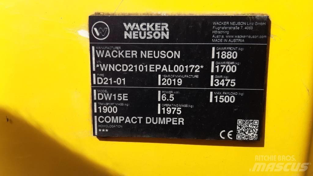 Wacker Neuson DW15e Mini dumpere