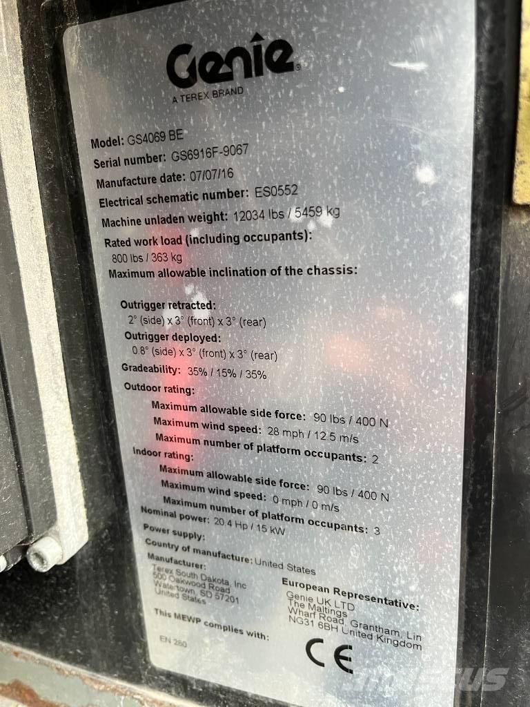 Genie GS4069 BE Sakselifter