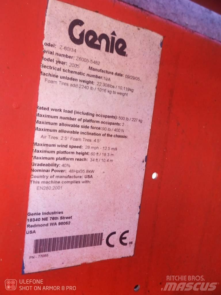 Genie Z 60/34 RT Leddede bomlifter
