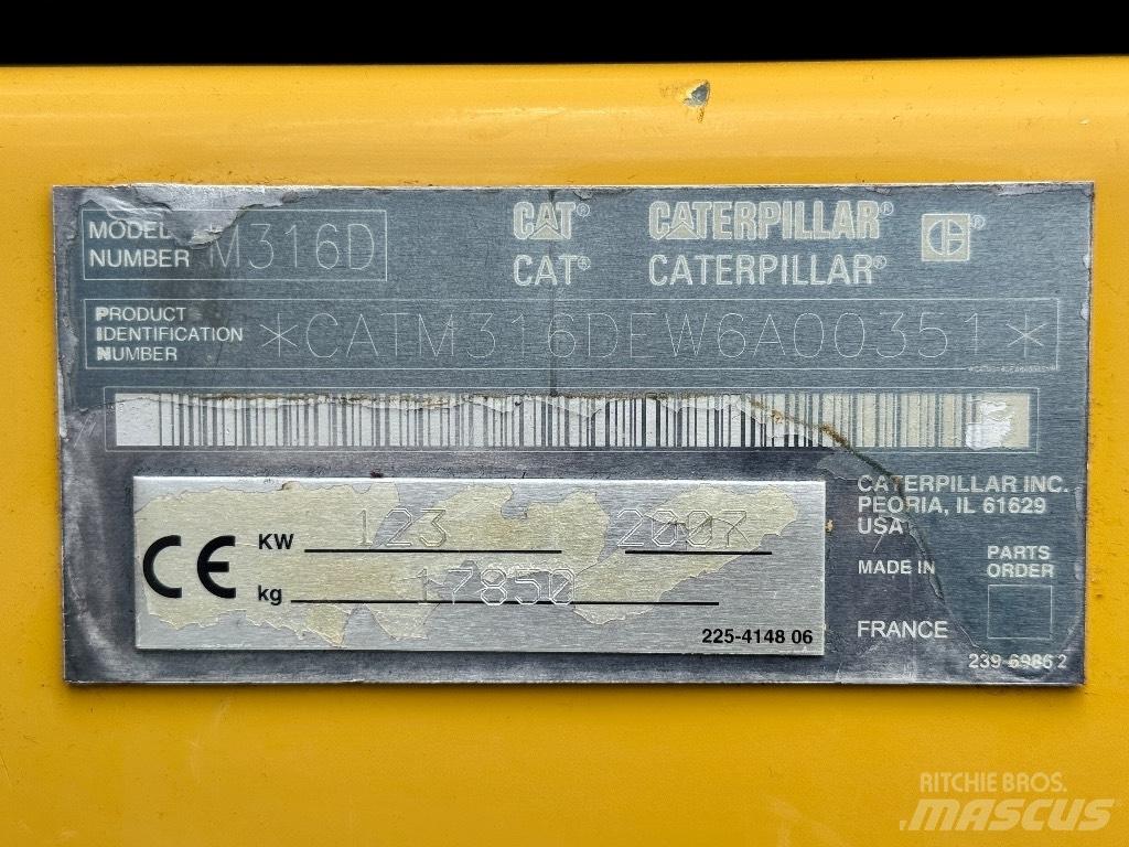 CAT M 316 D Hjulgravere