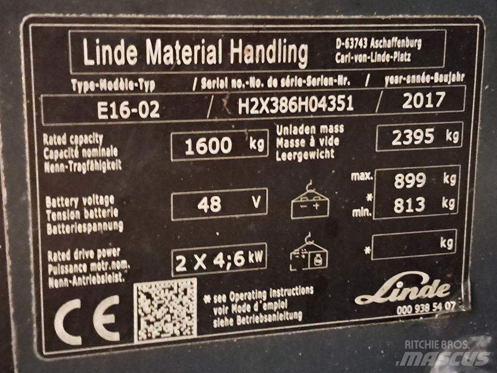 Linde E16-02 Elektriske trucker