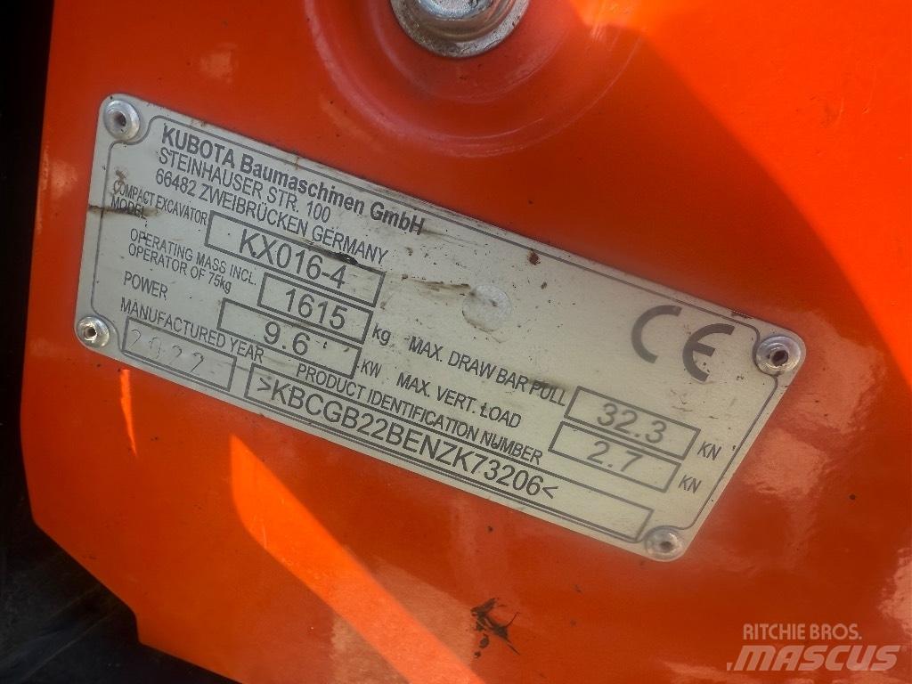 Kubota KX 016-4 Minigravere <7t