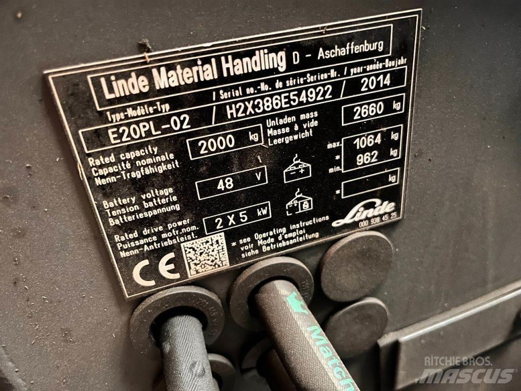 Linde E20PL-02 Elektriske trucker