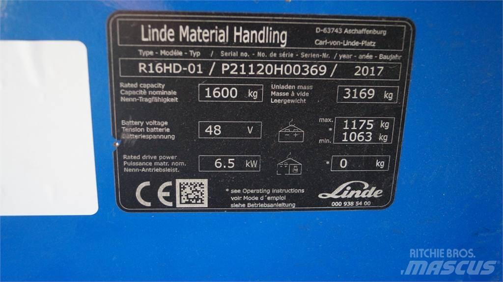 Linde R16HD Skyvemasttruck