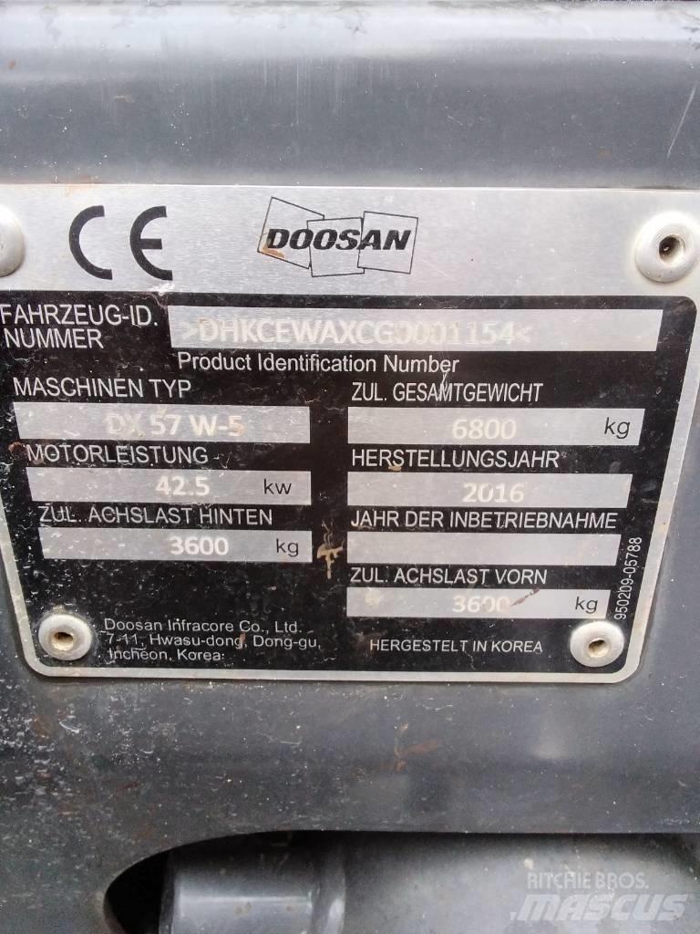 Doosan DX 57 W-5 Hjulgravere