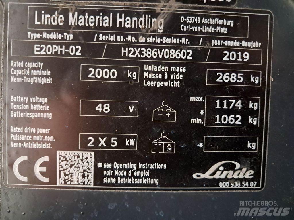 Linde E20PH-02 Elektriske trucker