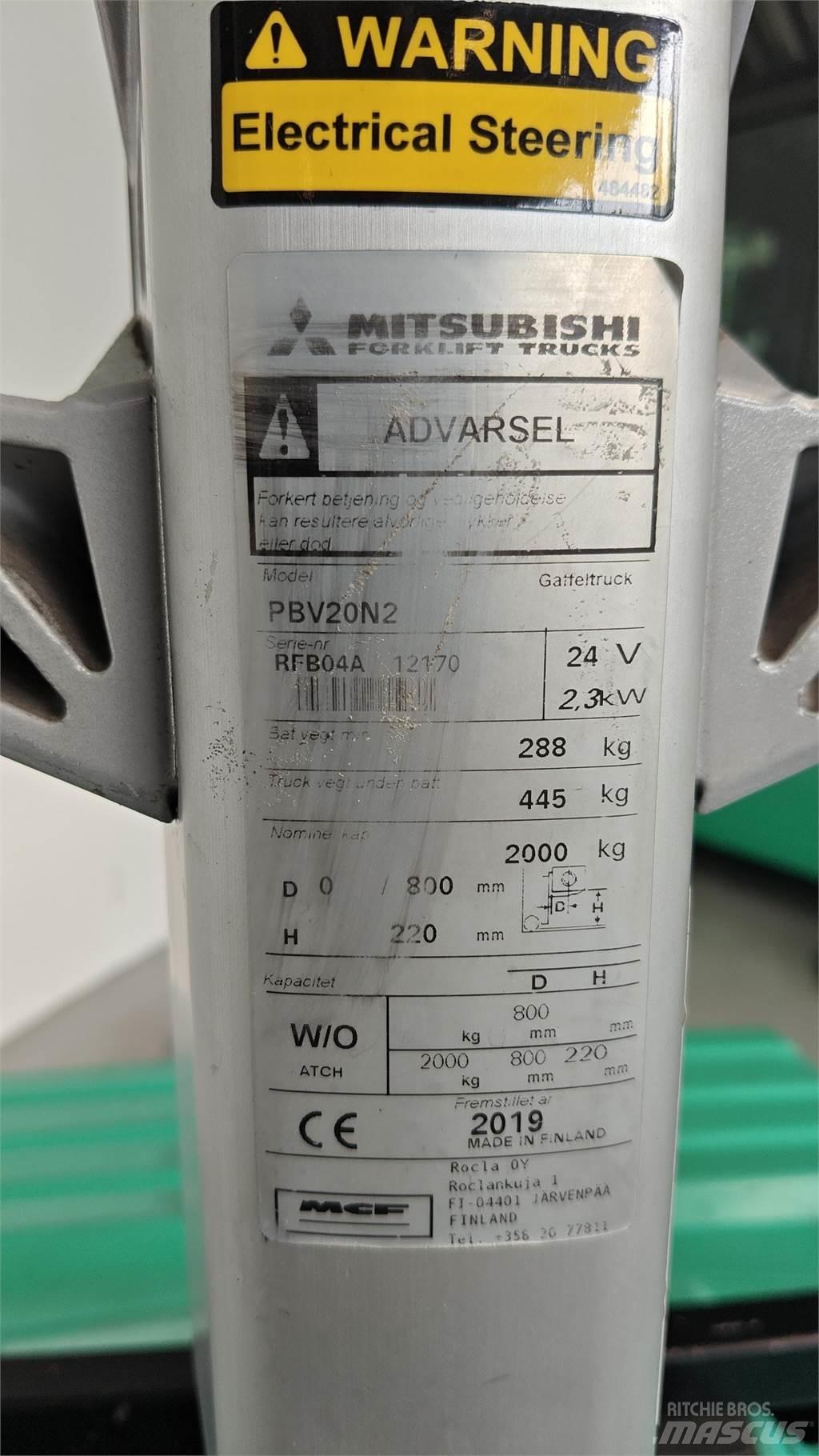 Mitsubishi PBV20N2 Gaffeltrucker - Annet