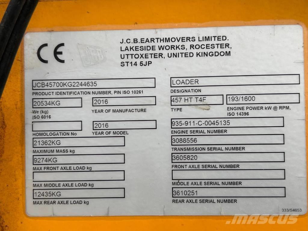 JCB 457 HT Hjullastere