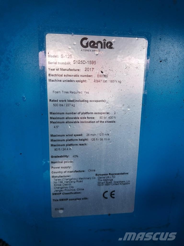 Genie S 125 Leddede bomlifter