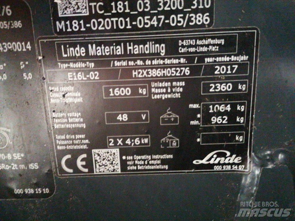 Linde E16L-02 Elektriske trucker