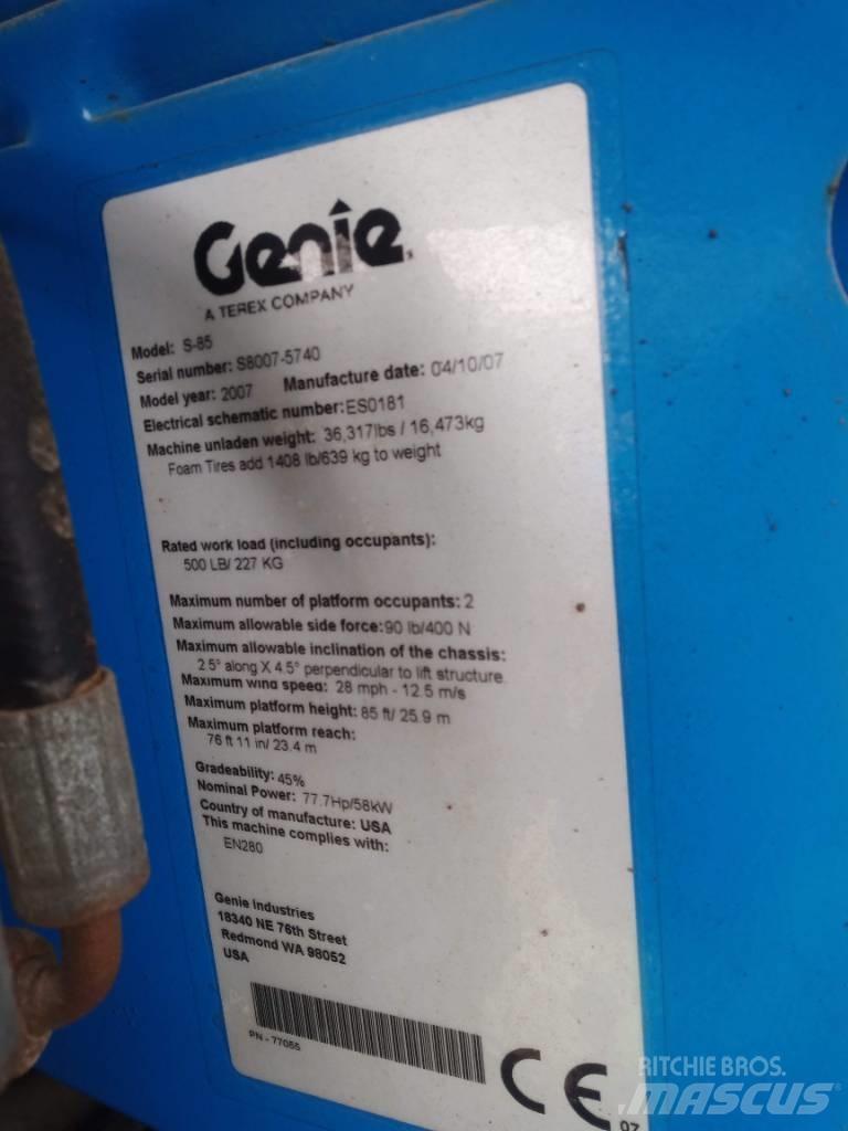 Genie S 85 Teleskop bomlifter