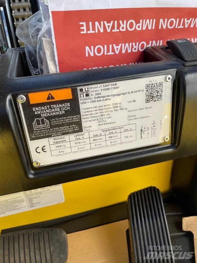 Hyster J1.5 XNT  1,5t Elektriske trucker