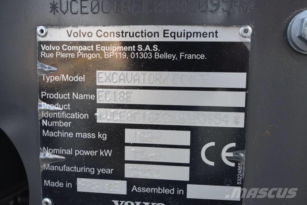 Volvo EC 18 E Minigravere <7t