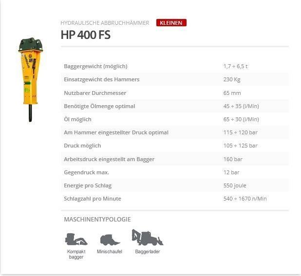 Indeco HP 400 FS Hydrauliske hammere