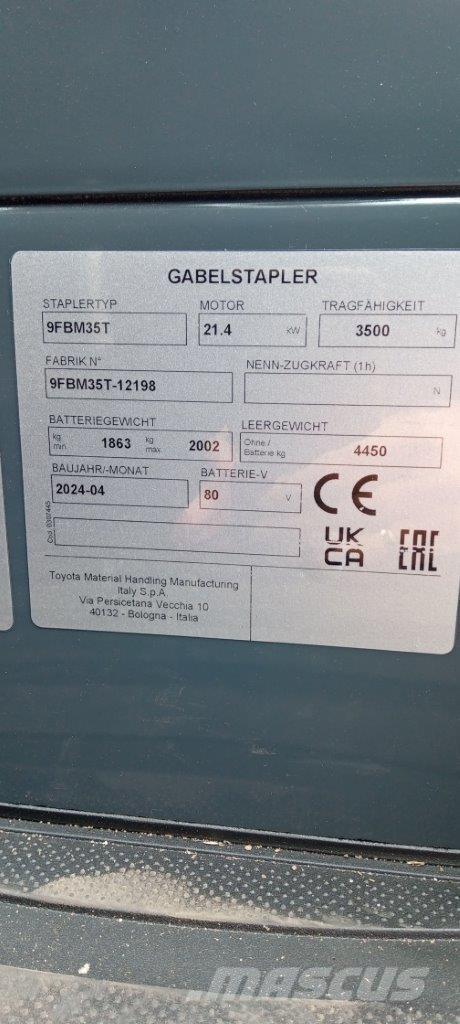 Toyota 9FBM35T Elektriske trucker