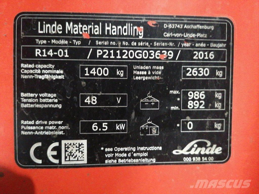 Linde R14-01 Skyvemasttruck