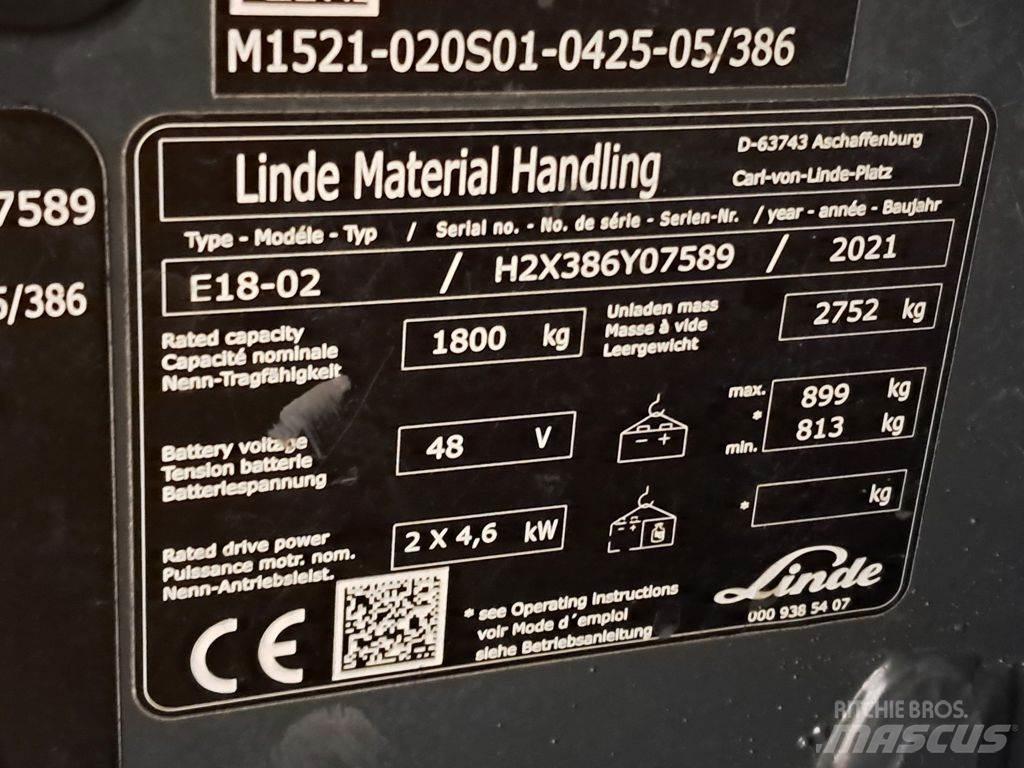 Linde E18-02 Elektriske trucker