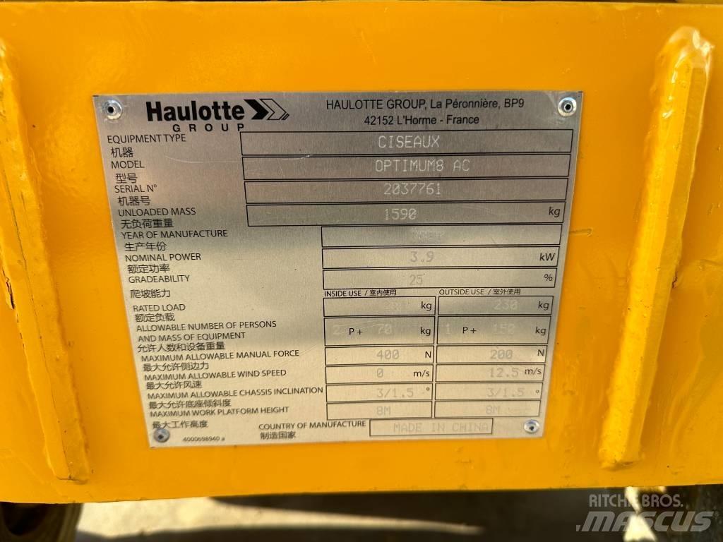 Haulotte OPTIMUM 8 Sakselifter