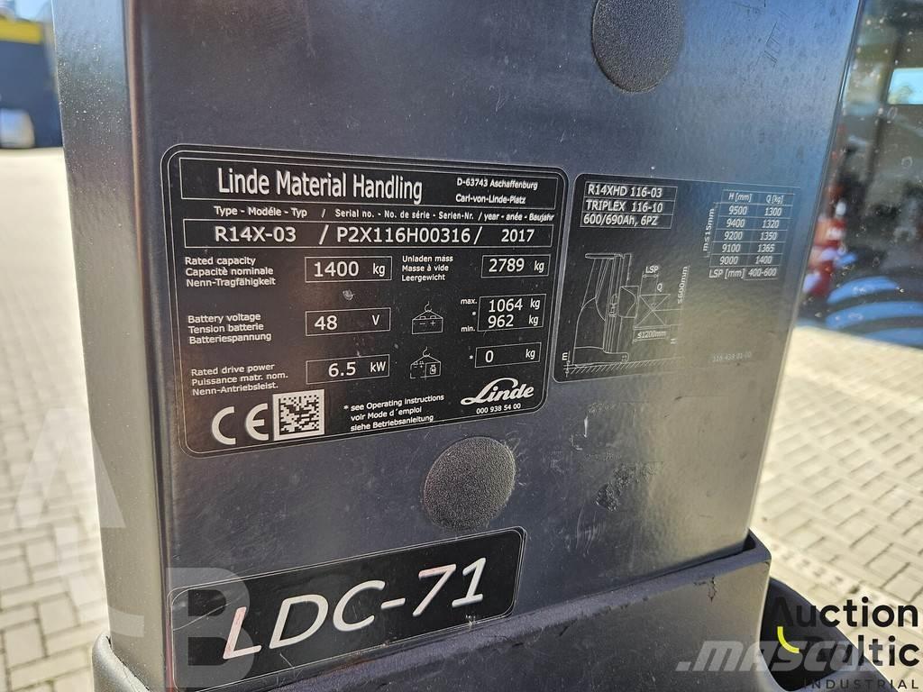 Linde R14X-03 Middelsløftende plukketruck