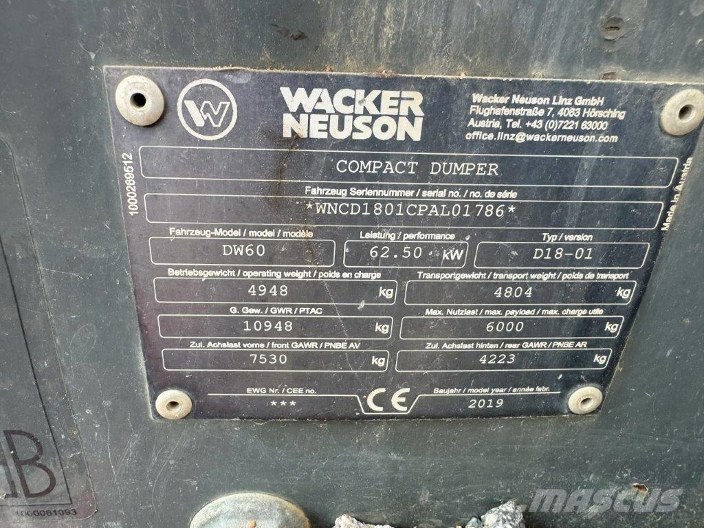 Wacker Neuson DW 60 Mini dumpere